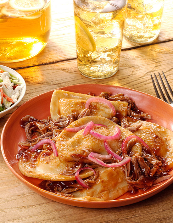 Tender Pulled Pork Pierogies