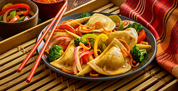 Asian Pierogy Stir Fry